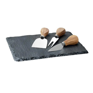 Alex Liddy Slate & Co. Serving Board with 3 Knives