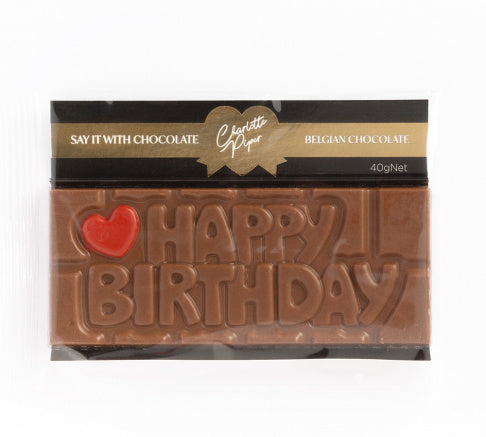 Charlotte Piper HAPPY BIRTHDAY Milk Chocolate 40g