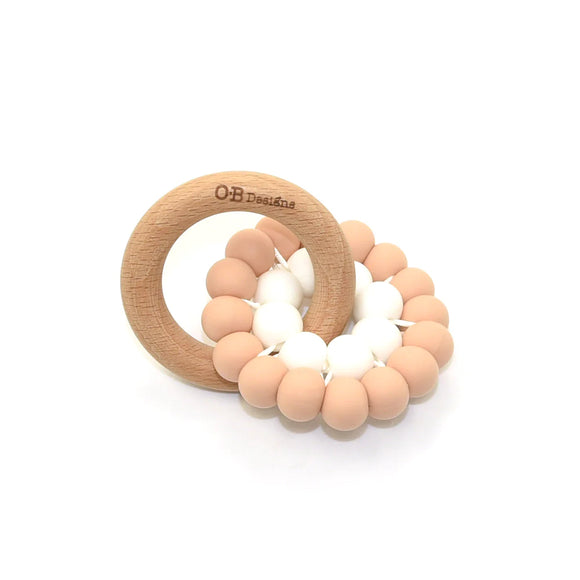 O.B. Designs | Eco-Friendly Teether | Organic Beechwood Silicone Toy